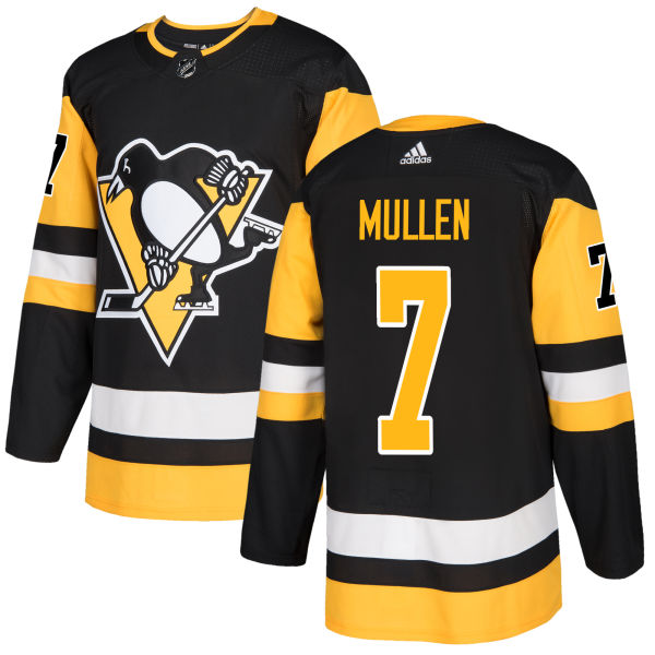 Adidas Men Pittsburgh Penguins 7 Joe Mullen Black Home Authentic Stitched NHL Jersey